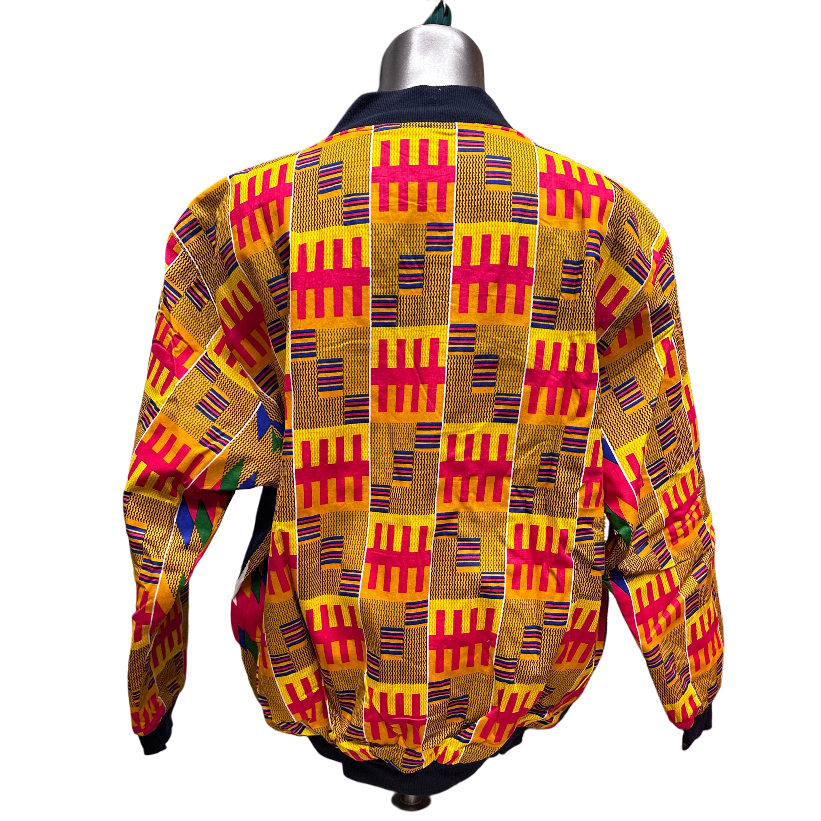 Kente Fabric Unisex Bomber Jacket