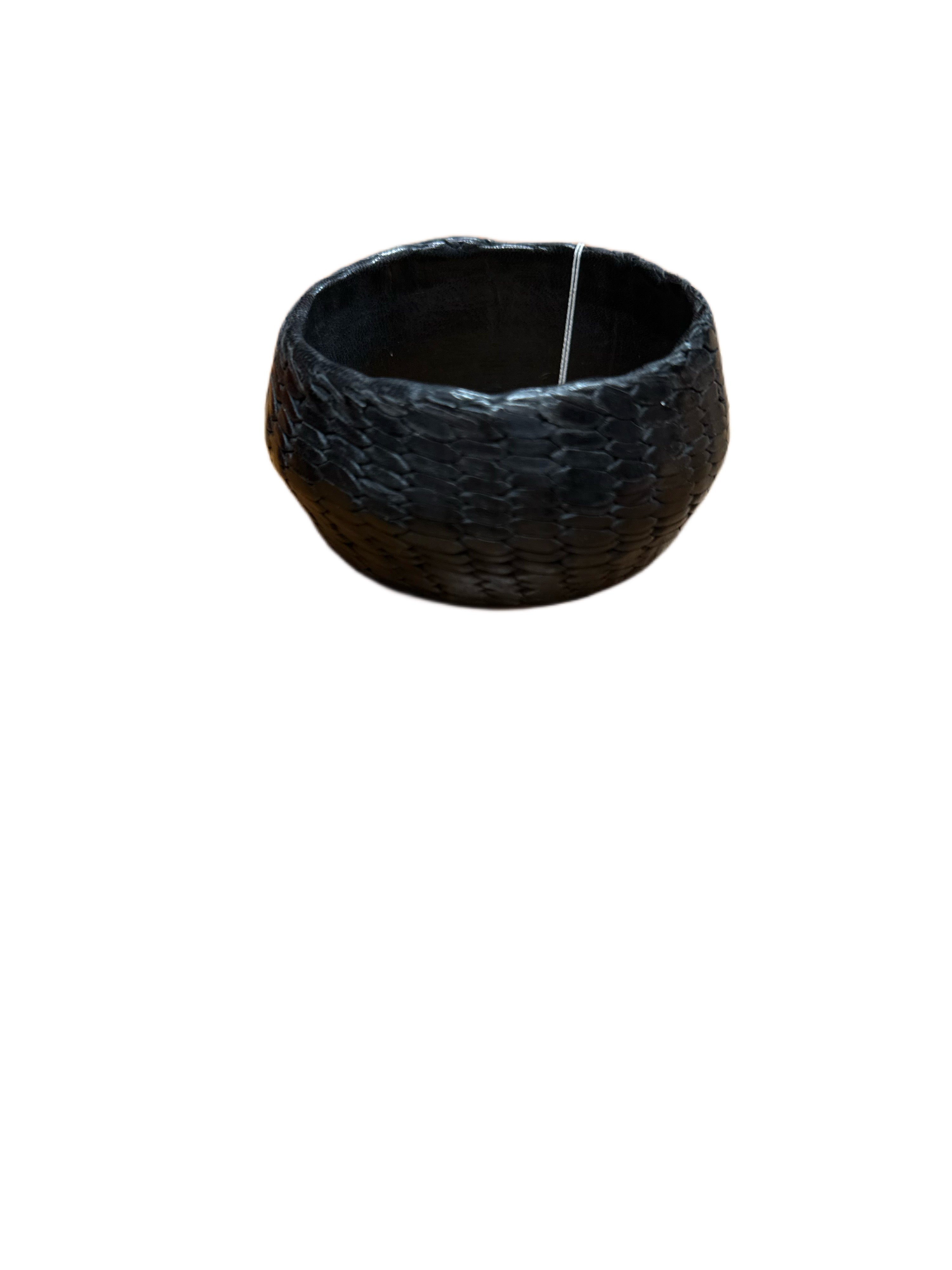 Woven leather cuff bracelets