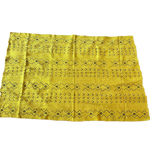 Handmade Mud Cloth Fabric Yellow & Black Print 2