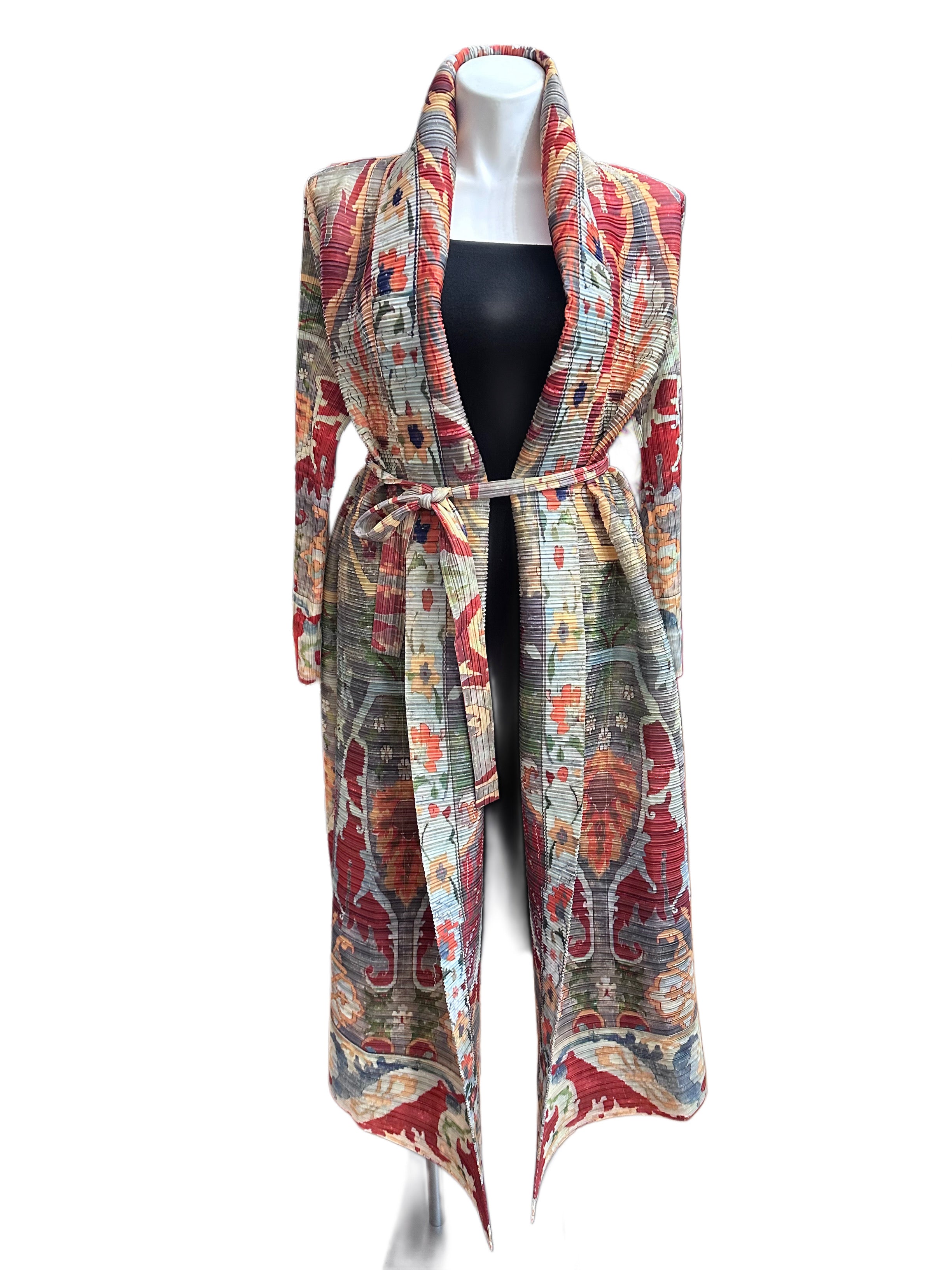 Neutral Print Slinky Duster With Belt