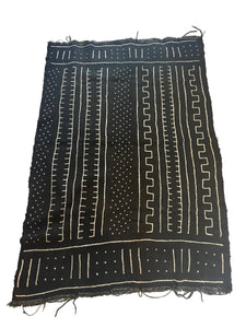 Handmade Mud Cloth Fabric Black & Cream