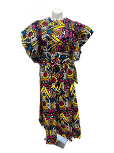 Vibrant Multi Print Top & Skirt Set