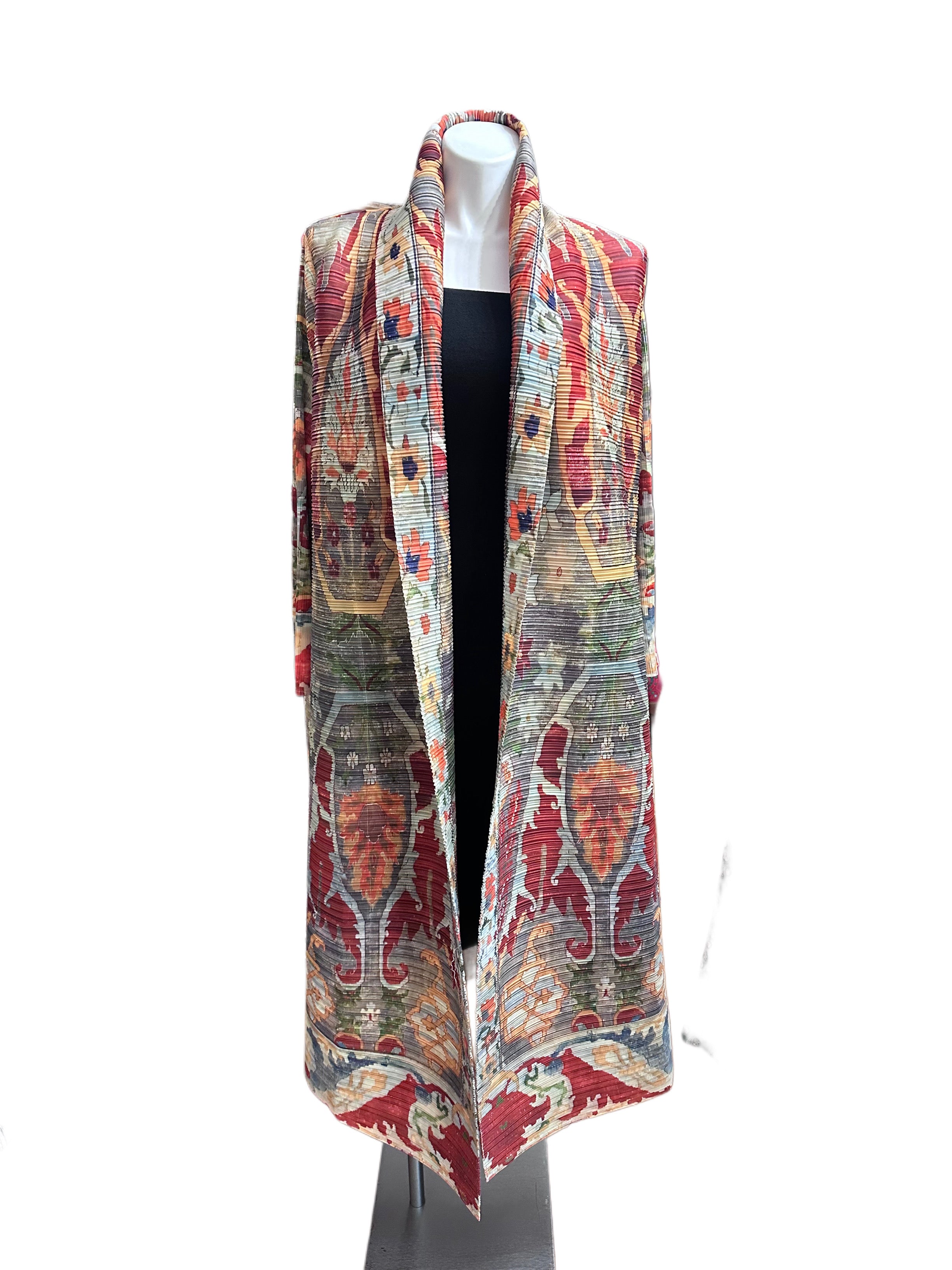 Neutral Print Slinky Duster With Belt