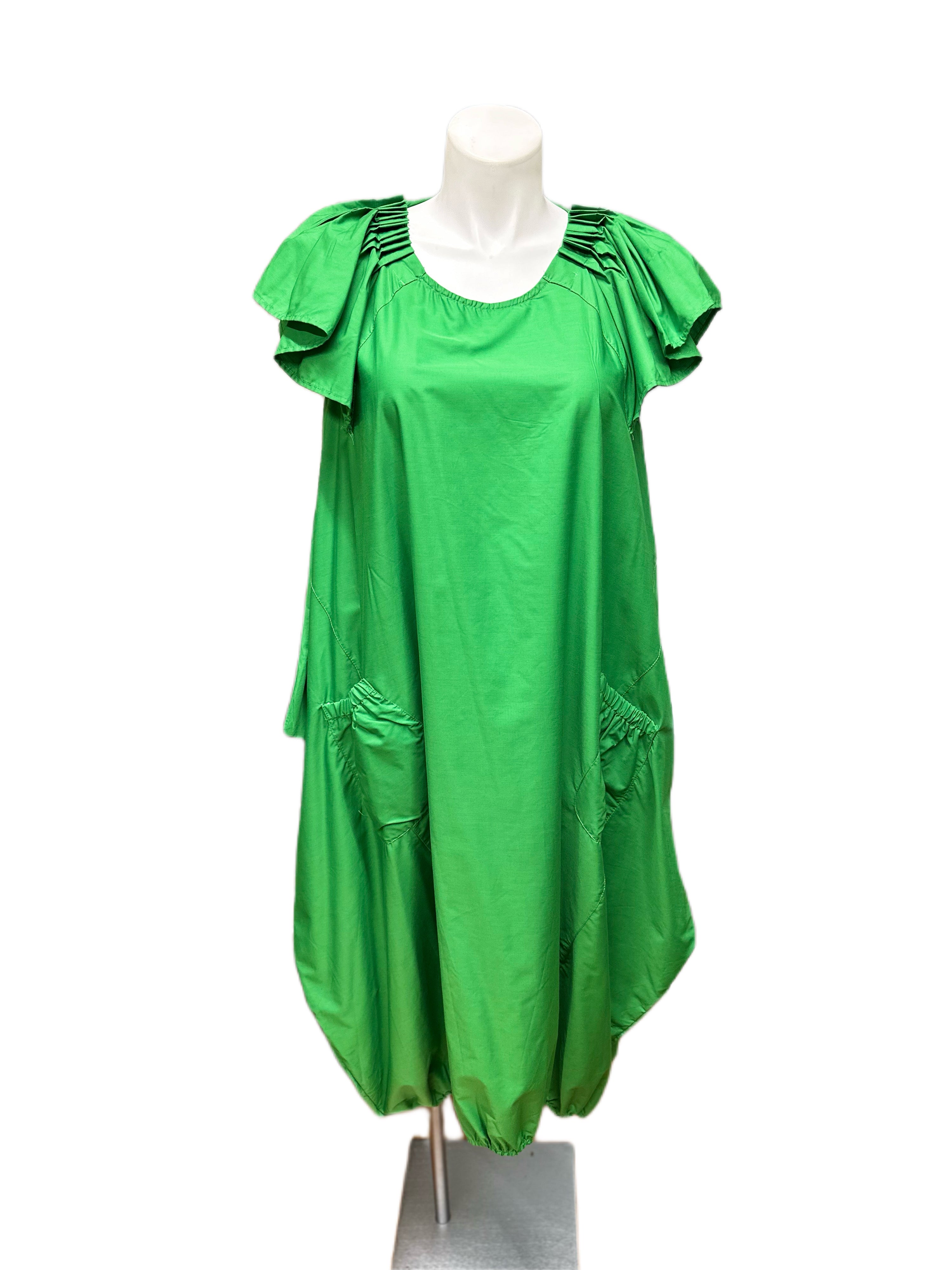 Flutter Sleeve Solid Tunic Dress
